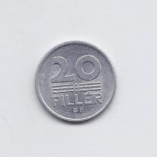 HUNGARY 20 FILLER 1981 BP KM # 573 XF/AU
