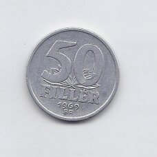 HUNGARY 50 FILLER 1969 BP KM # 574 VF