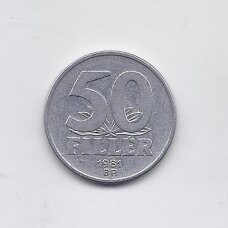 HUNGARY 50 FILLER 1981 BP KM # 574 VF