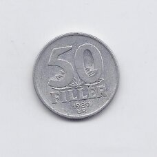 HUNGARY 50 FILLER 1989 BP KM # 574 XF