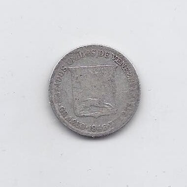 VENESUELA 1/4 BOLIVAR 1946 Y # 20 F/VG
