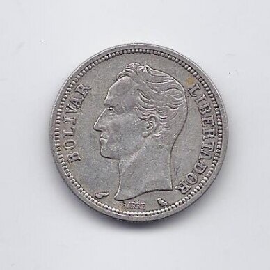 VENESUELA 1 BOLIVAR 1960 Y # 37a VF 1