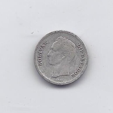 VENESUELA 1/4 BOLIVAR 1945 Y # 20 F 1