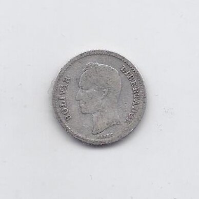 VENESUELA 1/4 BOLIVAR 1946 Y # 20 F/VG 1
