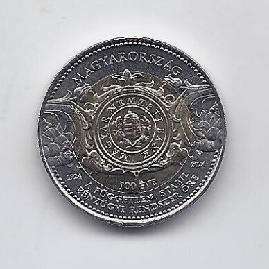 VENGRIJA 100 FORINT 2024 KM # 1079 XF Nacionalinis bankas