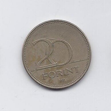 VENGRIJA 20 FORINT 1995 KM # 696 VF