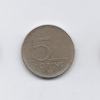 VENGRIJA 5 FORINT 2001 KM # 694 VF