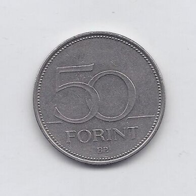 VENGRIJA 50 FORINT 2001 KM # 697 VF