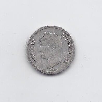 VENESUELA 1/4 BOLIVAR 1946 Y # 20 F/VG 1