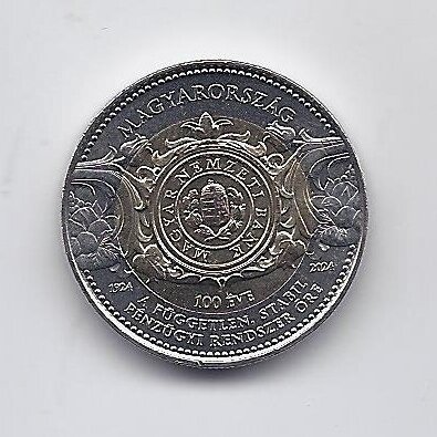 VENGRIJA 100 FORINT 2024 KM # 1079 XF Nacionalinis bankas