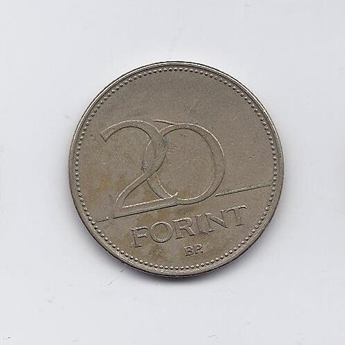 VENGRIJA 20 FORINT 1995 KM # 696 VF