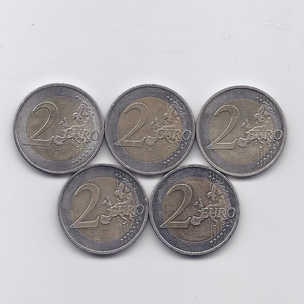 GERMANY 2 EURO 2011 WESTFALEN 5 CIRCULATED COINS SET (A,D,F,J,G) 1