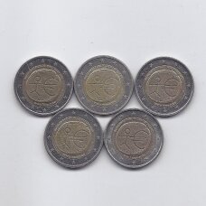 GERMANY 2 EURO 2009 EMU 5 CIRCULATED COINS SET (A,D,F,J,G)