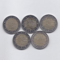 GERMANY 2 EURO 2010 BREMEN 5 CIRCULATED COINS SET (A,D,F,J,G)