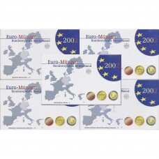 VOKIETIJA 2002 m. euro monetų PROOF rinkinys ( A,D,F,G,J )