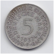 GERMANY 5 MARK 1957 F KM # 112 VF GERMANY 5 MARK 1957 F KM # 112 VF