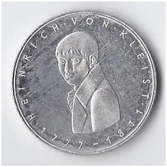 GERMANY 5 MARK 1977 KM # 146 XF Heinrich von Kleist