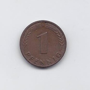 GERMANY 1 PFENNIG 1949 D KM # A101 VF