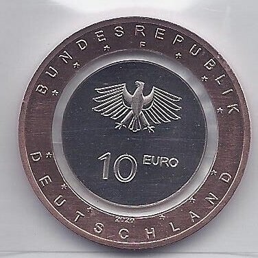 GERMANY 10 EURO 2020 F KM # 391 UNC On land 1