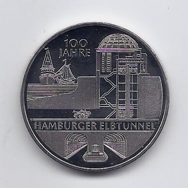 GERMANY 10 EURO 2011 KM # 302 UNC Hamburg Elbtunnel