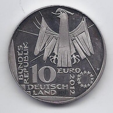 GERMANY 10 EURO 2012 KM # 311 AU National Library 1