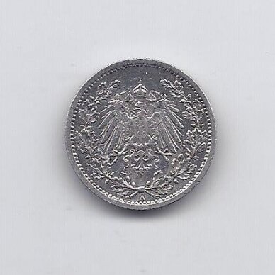 GERMANY 1/2 MARK 1906 A KM # 17 VF 1