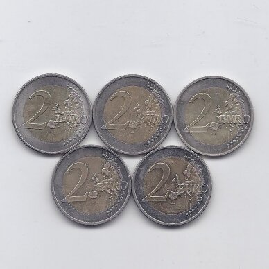 GERMANY 2 EURO 2011 WESTFALEN 5 CIRCULATED COINS SET (A,D,F,J,G) 1