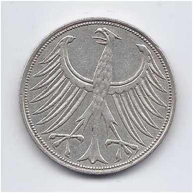 GERMANY 5 MARK 1958 J KM # 112 VF 1