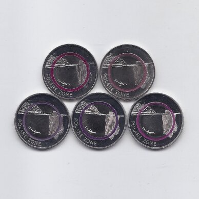 GERMANY 5 X 5 EURO 2021 KM # 401 UNC Polar zone (A,D,F,G,J)
