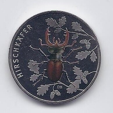 GERMANY 5 EURO 2024 D KM # 443 UNC European stag beetle