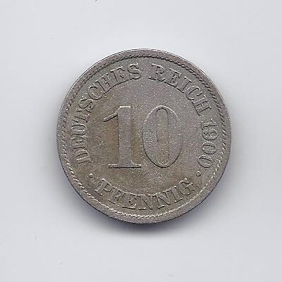 GERMANY 10 PFENNIG 1900 A KM # 12 VF