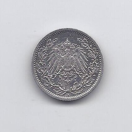 GERMANY 1/2 MARK 1906 A KM # 17 VF 1