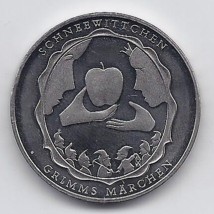 GERMANY 10 EURO 2013 KM # 321 AU Snow White and The Seven Dwarfs
