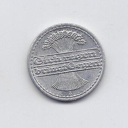 GERMANY 50 PFENNIG 1921 A KM # 27 VF 1
