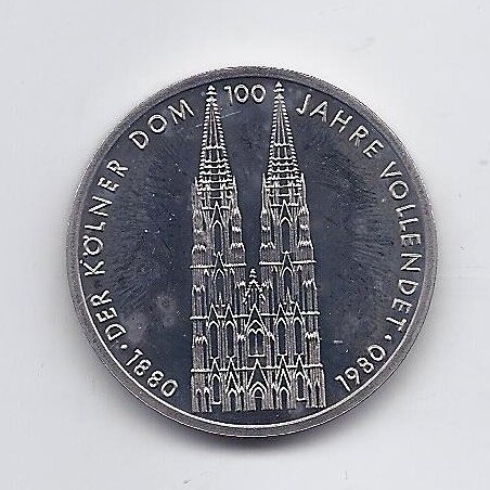GERMANY 5 MARK 1980 KM # 153 PROOF Cologne
