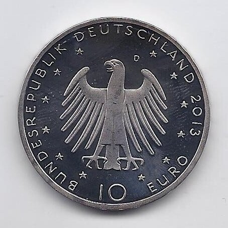 GERMANY 10 EURO 2013 KM # 316 AU Richar Wagner 1