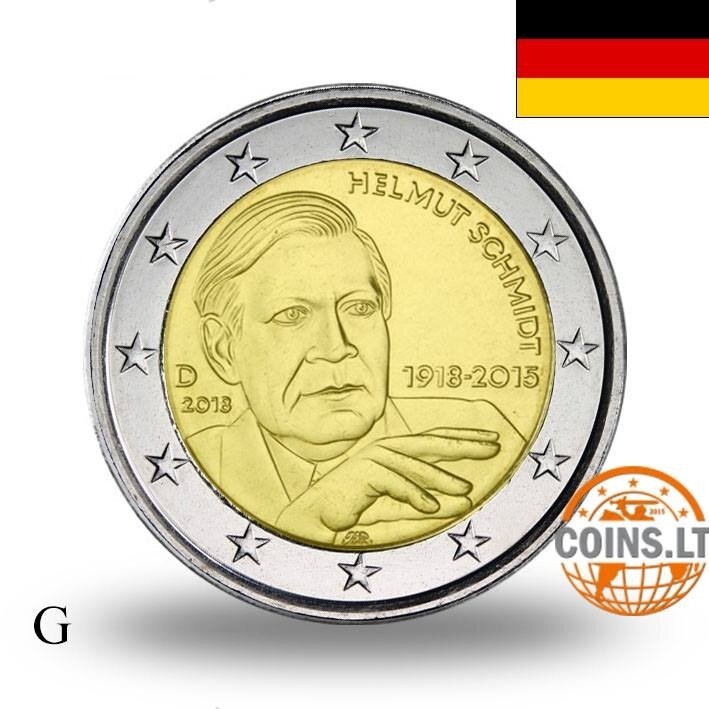 GERMANY 2 EURO 2018 G HELMUT SCHMIDT