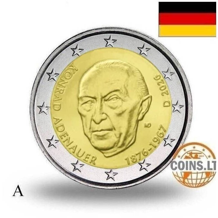 GERMANY 2 EURO 2026 A KONRAD ADENAUER