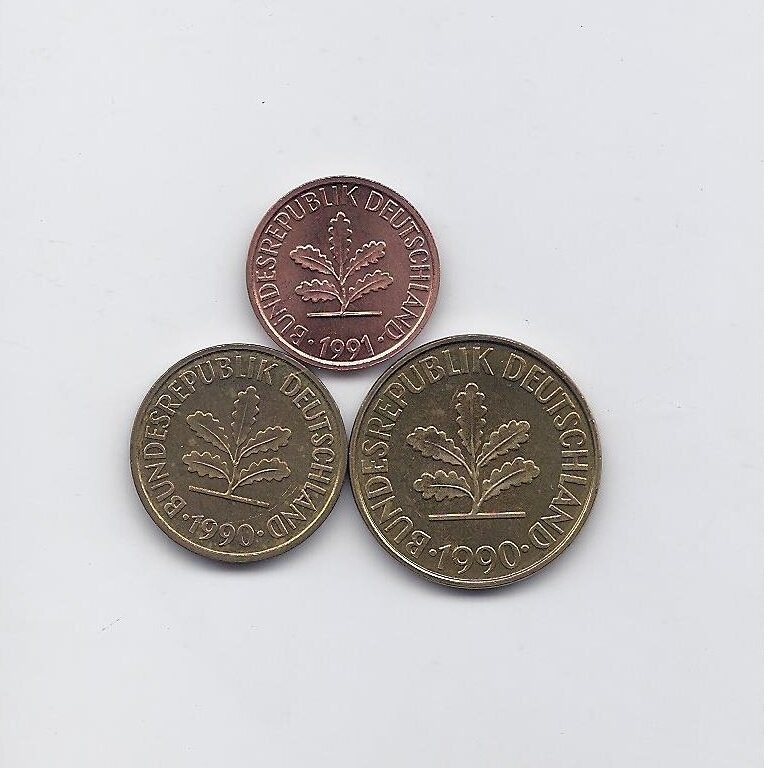 GERMANY 1990 - 1991 3 coins set 1