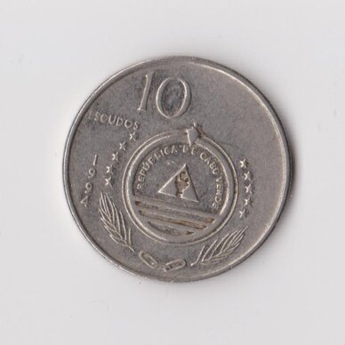CAPE VERDE 10 ESCUDOS 1994 KM # 32 VF/XF 1