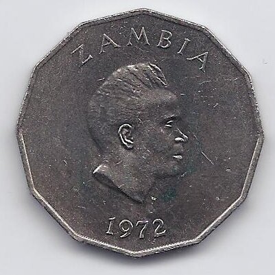 ZAMBIA 50 NGWEE 1972 KM # 15 AU FAO 1